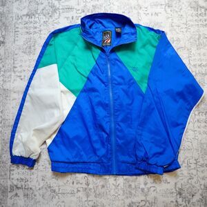 Vintage JCPenney USA Olympics Colorblock Windbreaker Track Jacket - Men’s Large